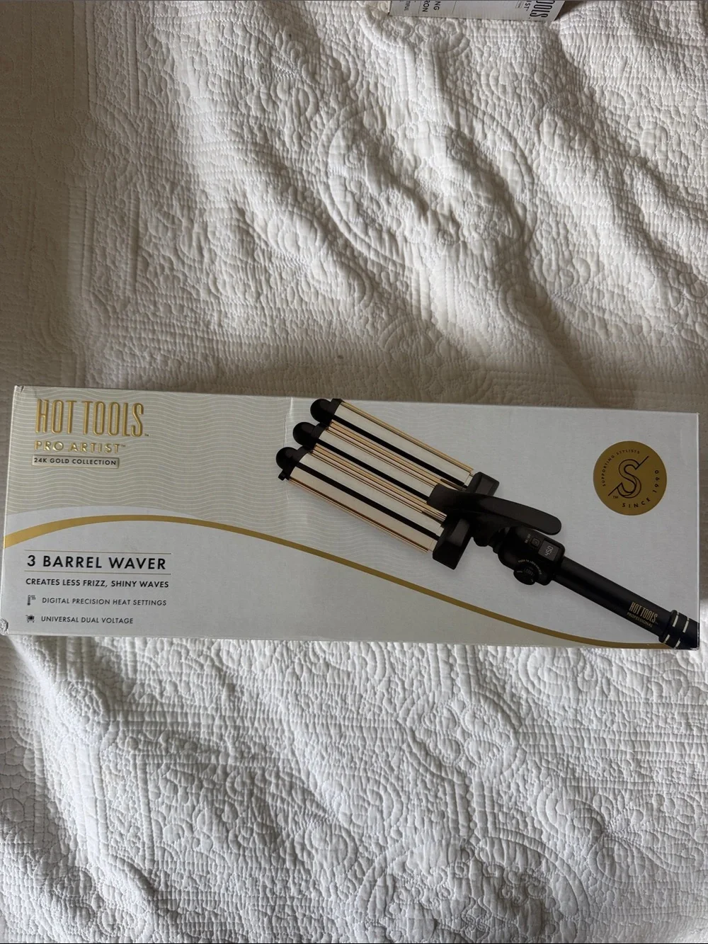Hot Tools 3-Barrel Waver in Black and Gold - Professional Hair Waver